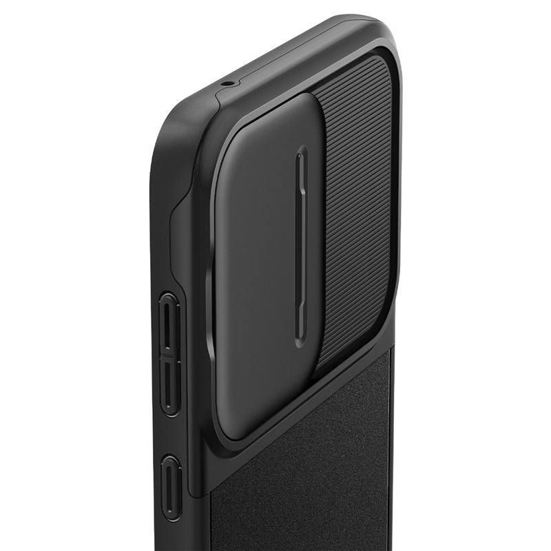 Samsung Galaxy A55 Optik Armor Hybrid Case Hülle mit Cam-Slider (ACS07535) - Schwarz