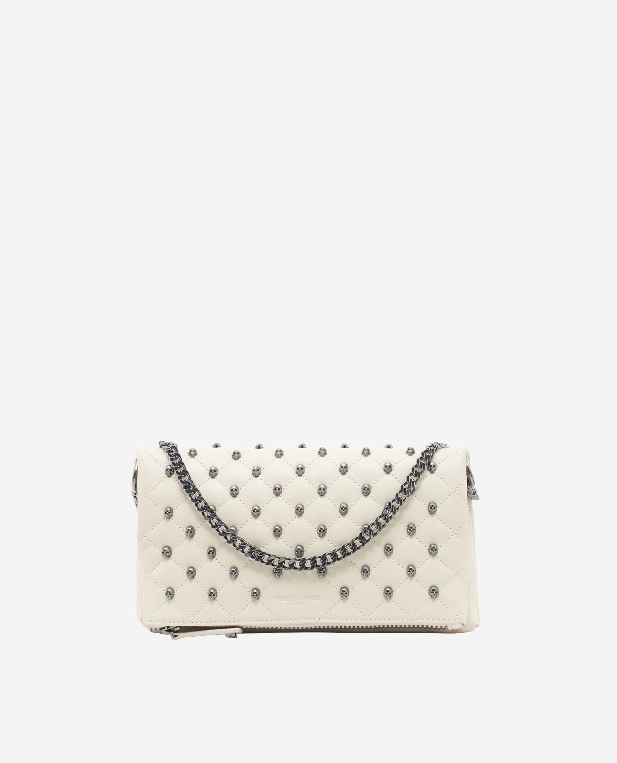 Pochette héritage small en cuir écrue