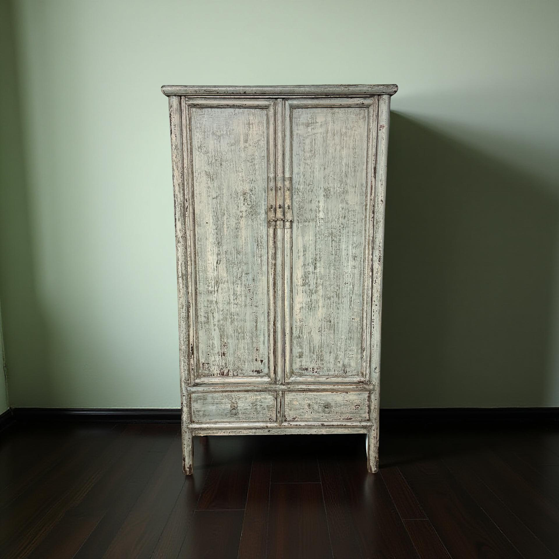 Wandkast 2deur 2la blauw uniek