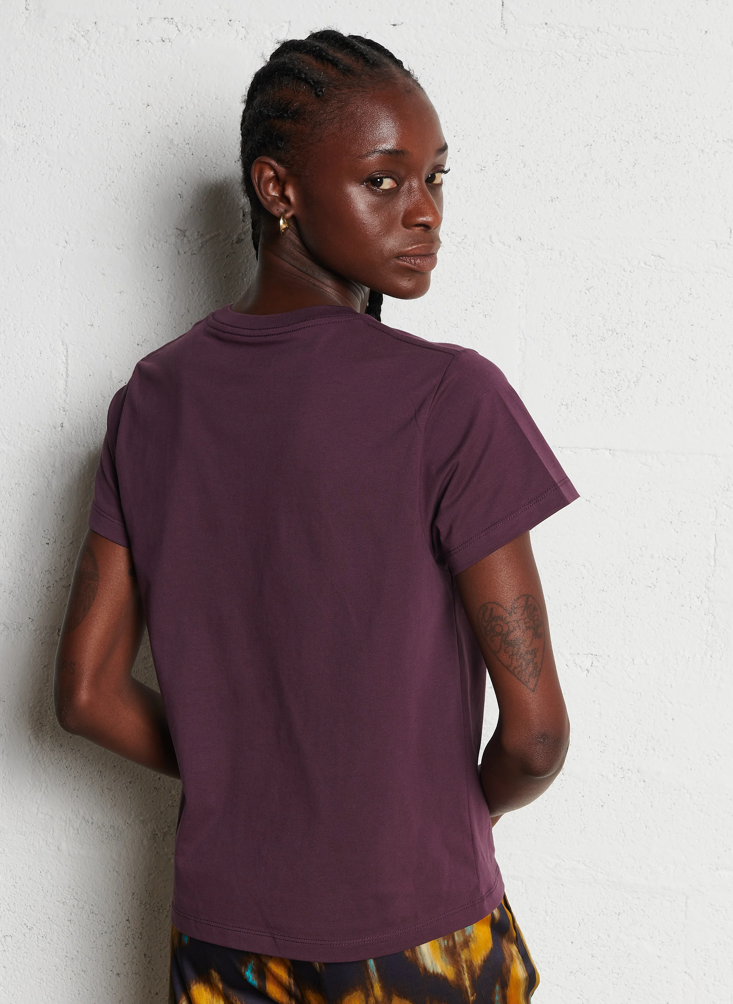 IONI - Tee-shirt col rond en coton | Rouge