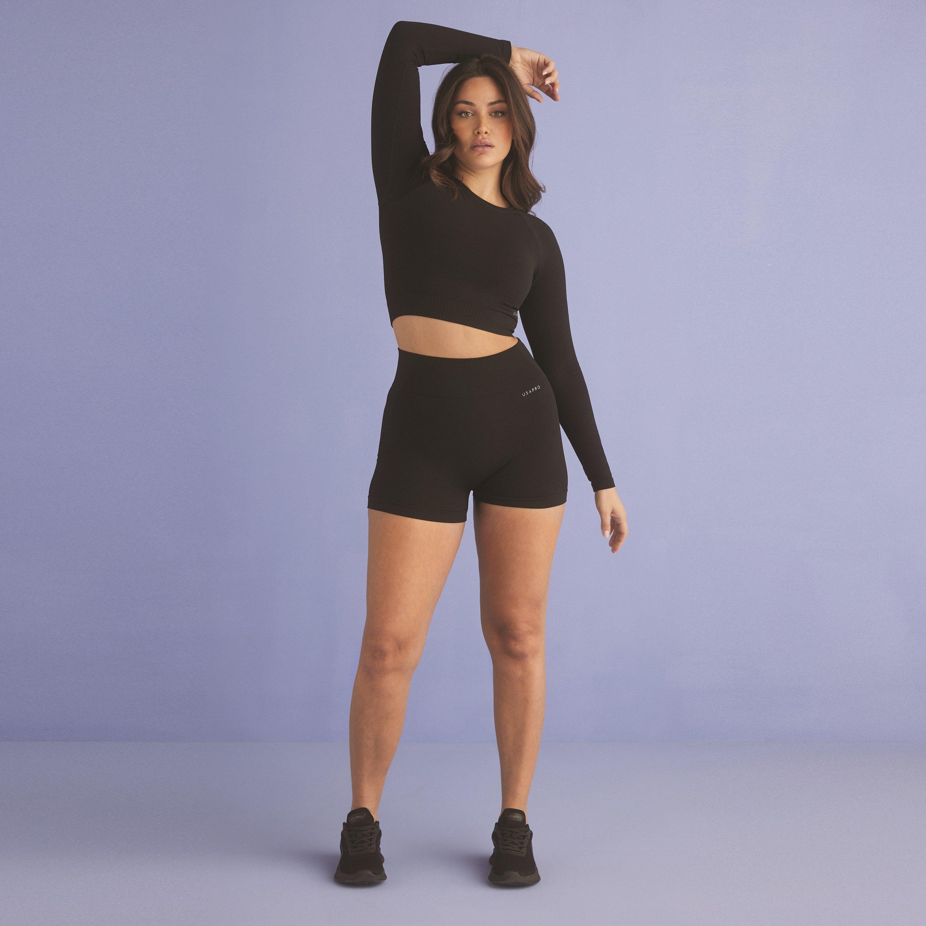 USA Pro Long Sleeve Seamless Crop Top