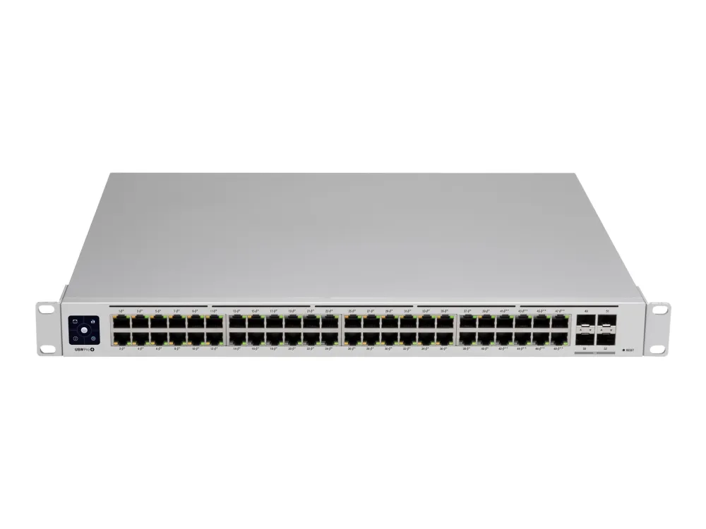 Ubiquiti UniFi Switch USW-PRO-48-POE - Switch - Administreret - 48 x 10/100/1000 (40 PoE , 8 PoE  )   4 x 10Gb Ethernet SFP  - monterbar på stativ - PoE   (600 W) - AC 120/230 V / DC 11,5/52 V