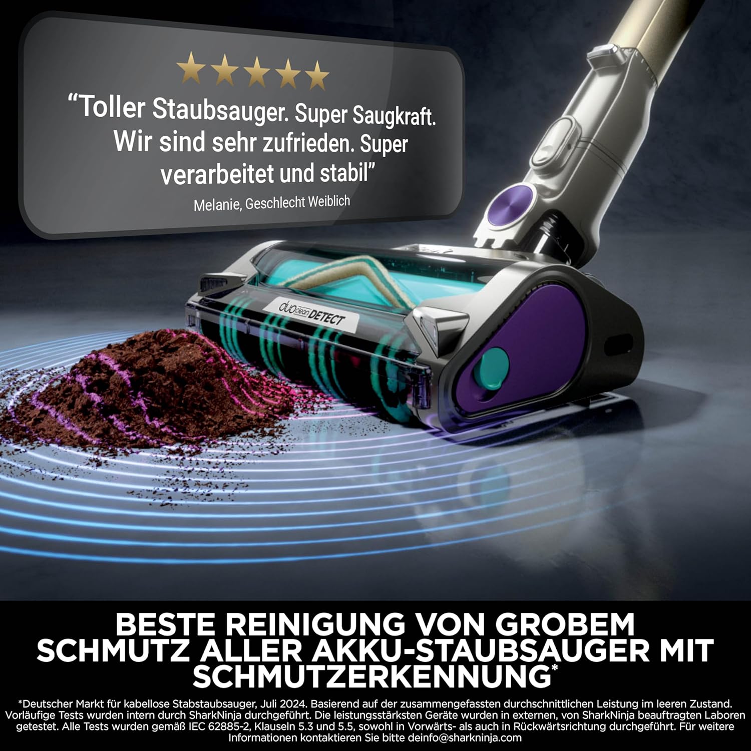 Shark PowerDetect Clean & Empty Akku-Staubsauger für Haustierbesitzer, DuoClean Detect, Reverse Clean, Anti Hair Wrap Plus, Anti Odour, Haustier-, Fugen- & Multi-Oberflächen-Aufsatz, Grau IP3251AMZEUT
