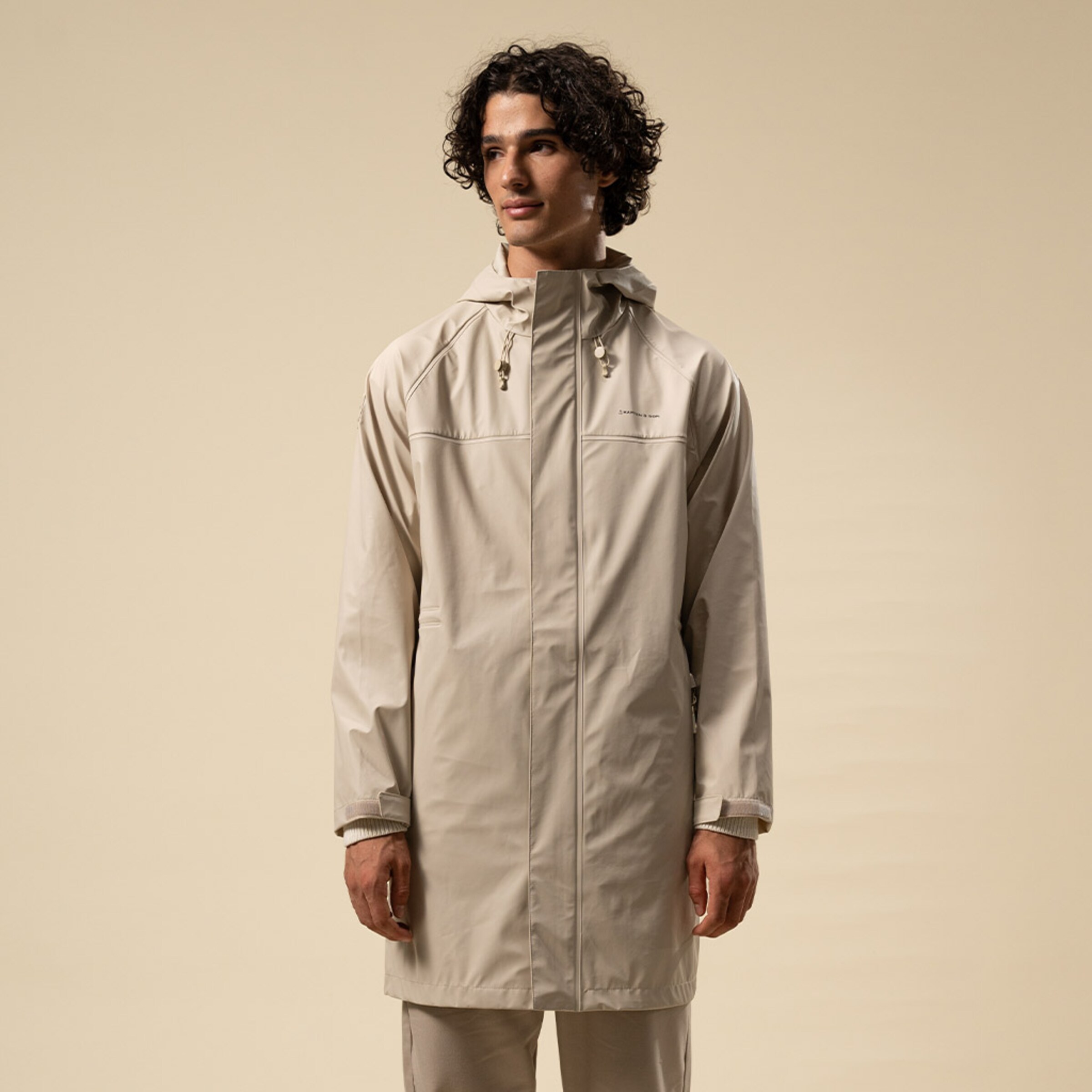 Everyday Rain Jacket Long Sandstone