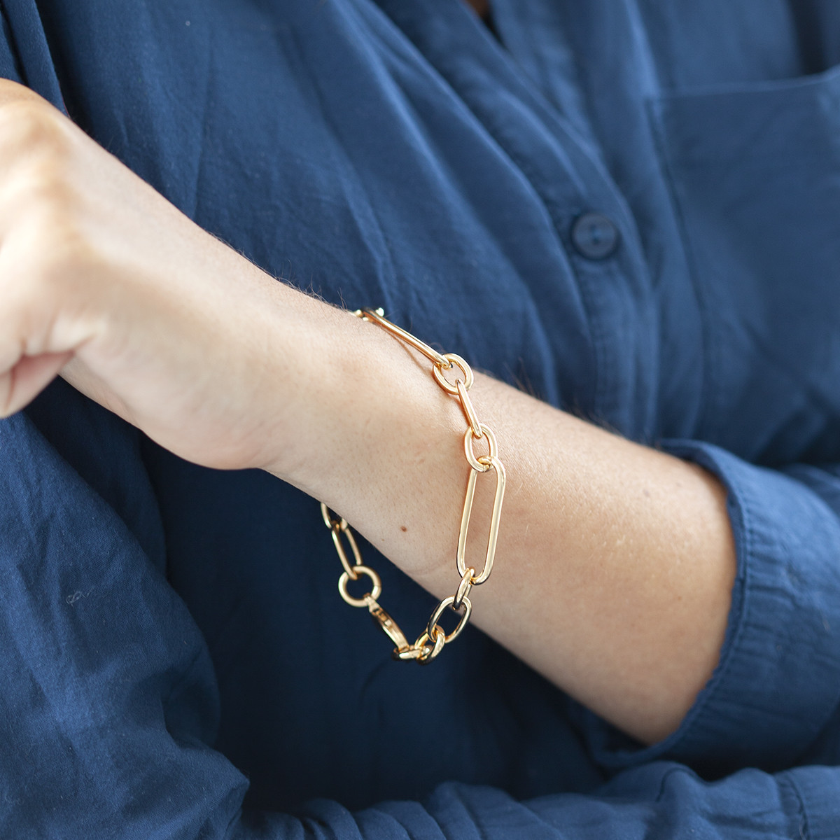 Bracelet plaqué or 20 cm