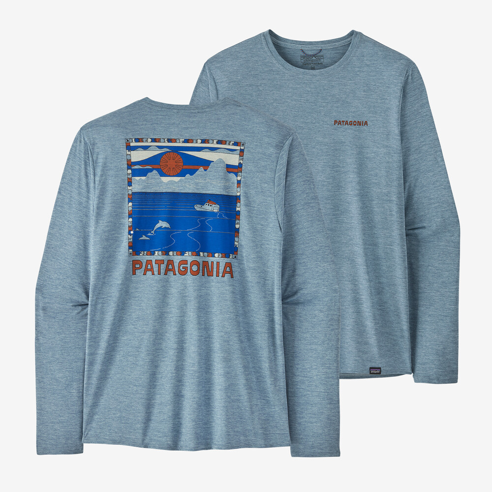 Capilene Cool Daily Graphic Herren-Langarmhemd - Waters
