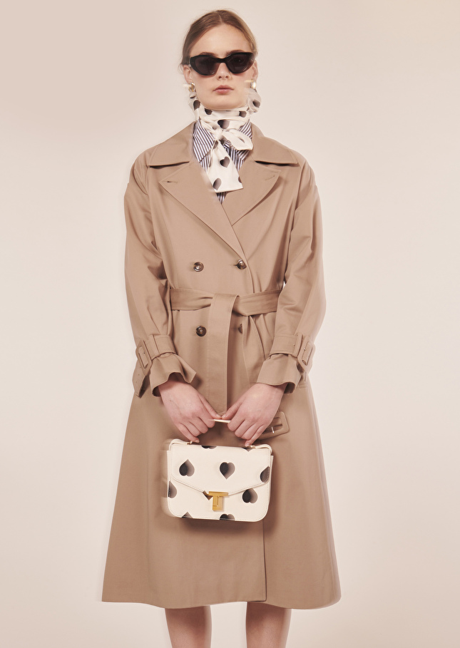 Trench Ivanbeige en gabardine de coton