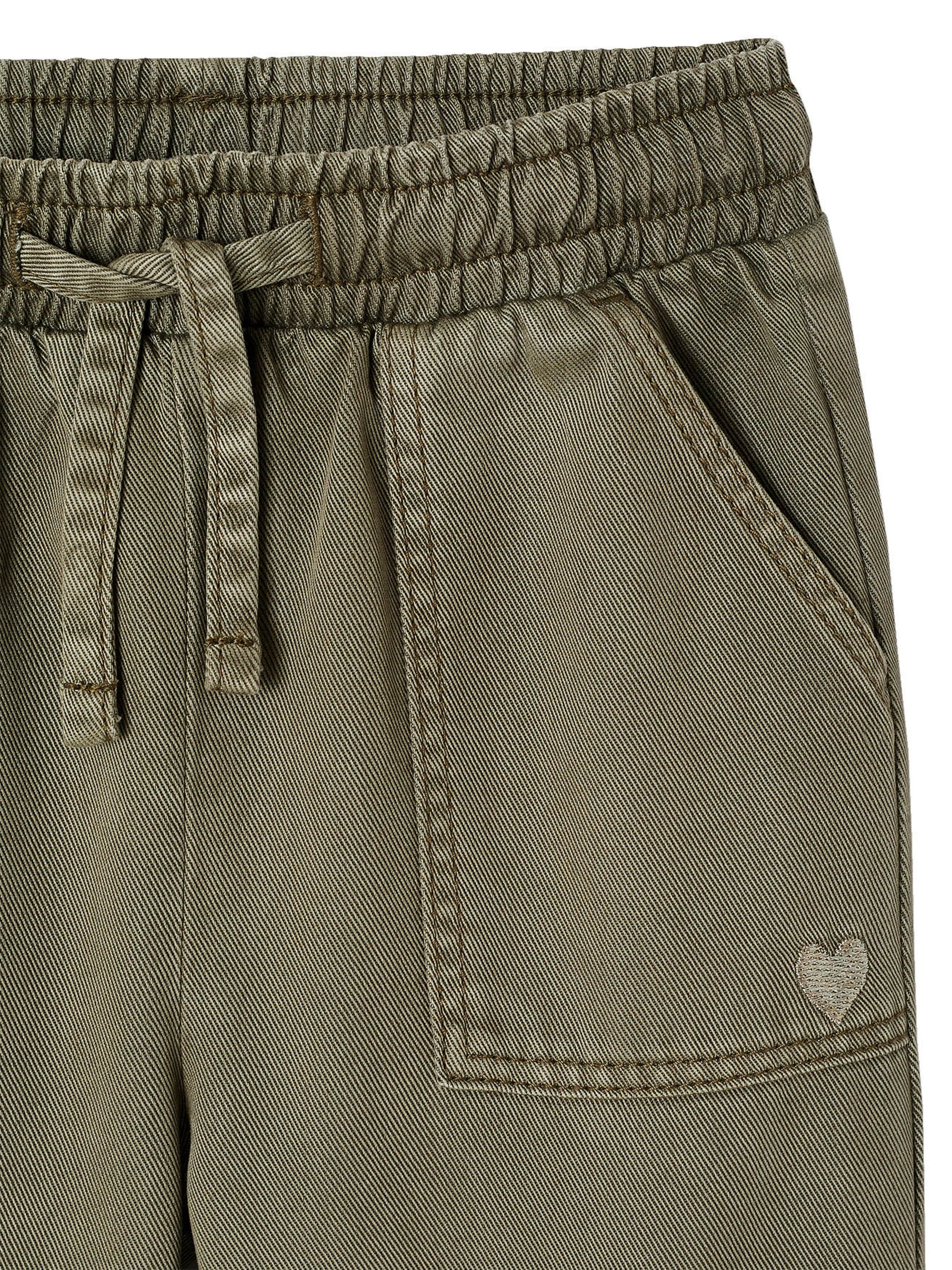 Vertbaudet Mädchen Cargohose mit Dehnbund khaki