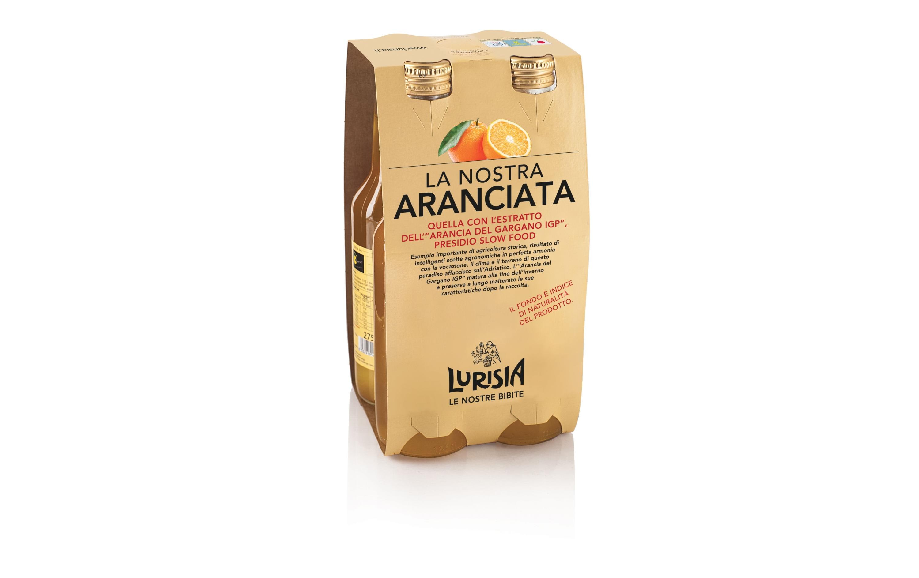 La Nostra Aranciata 4 x 0.275 lItalienisches Erfrischungsgetränk mit Zitrusaroma
