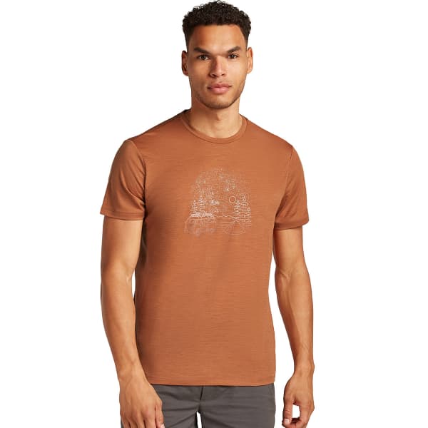 T-shirt randonnée ICEBREAKER M MERINO 150 TECH LITE III SS TEE DUSTY CLAY