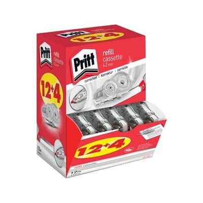 Pritt - 12+4 Recharges pour rollers de correction Refill Flex - 4,2 mm x 12 m