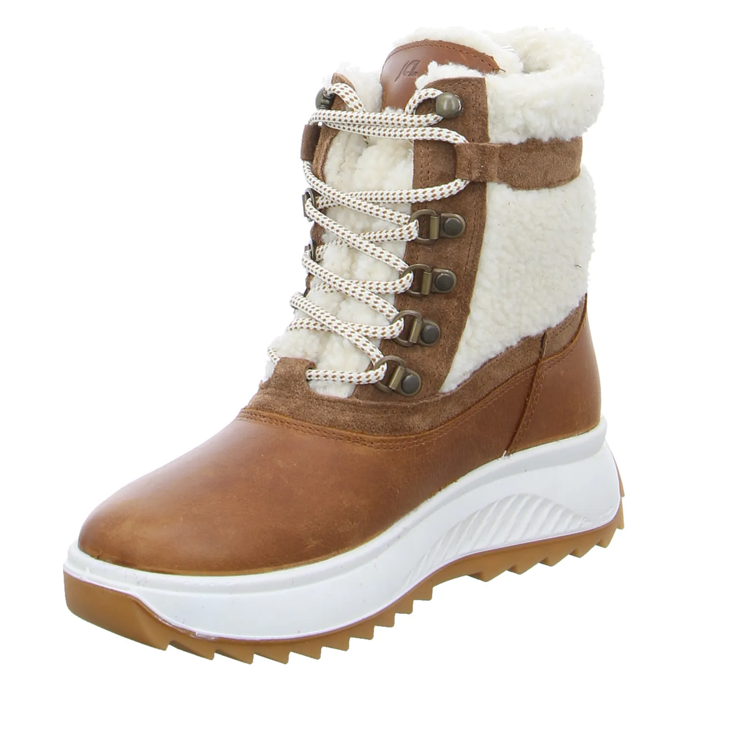 Snowboot Cognac Textil  mit Sympatex 100% Wasserdicht