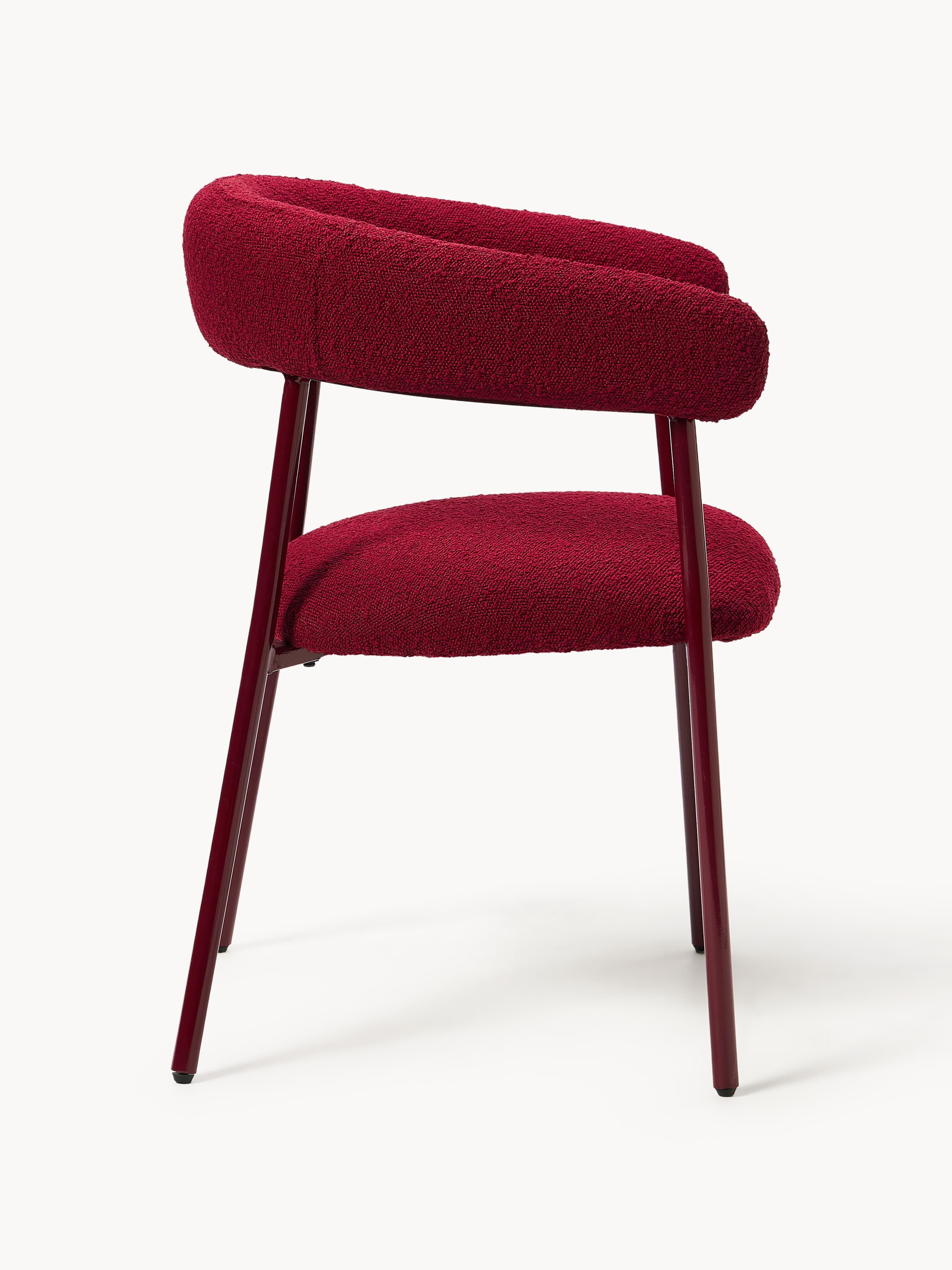 Bouclé gestoffeerde stoelen Thiago, 2 stuks