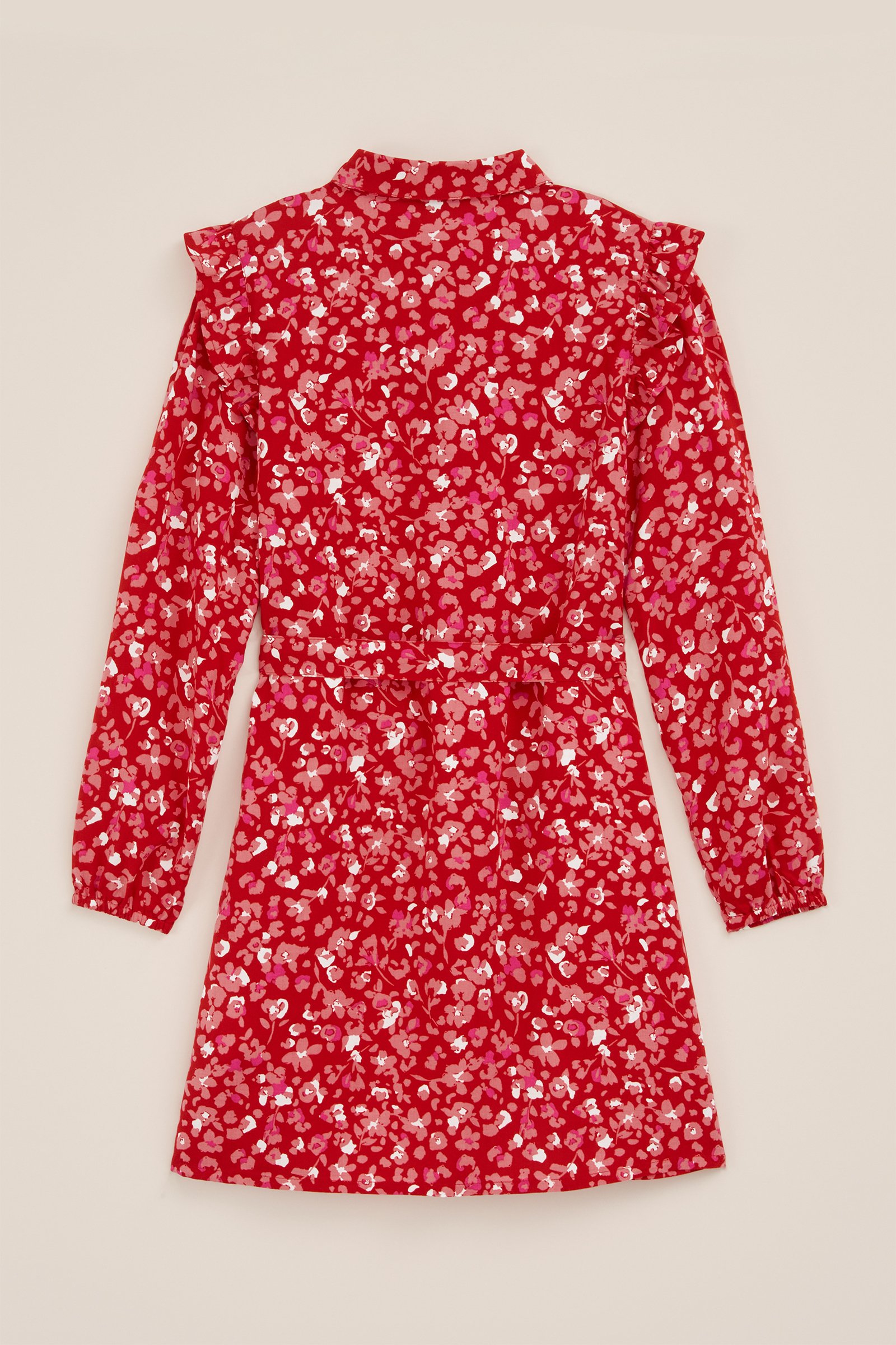 Meisjes jurk met dessin WE Fashion Felrood