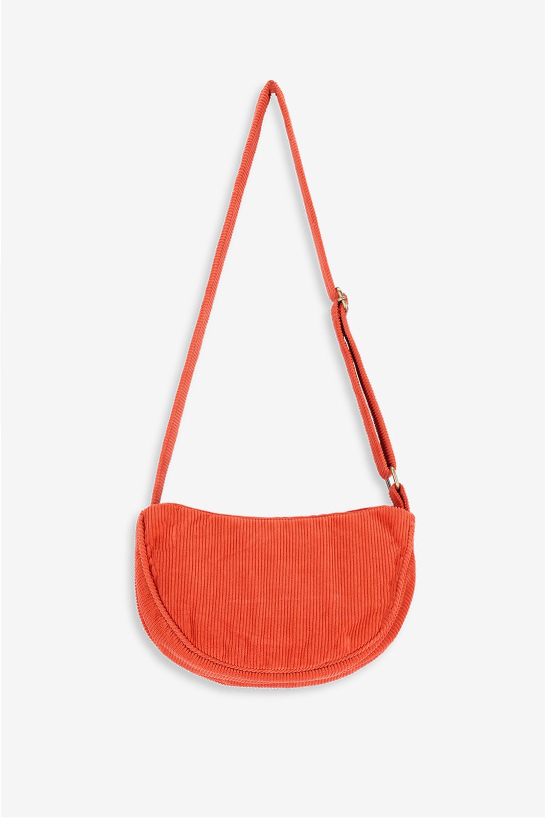 Rode ribcord crossbody tas