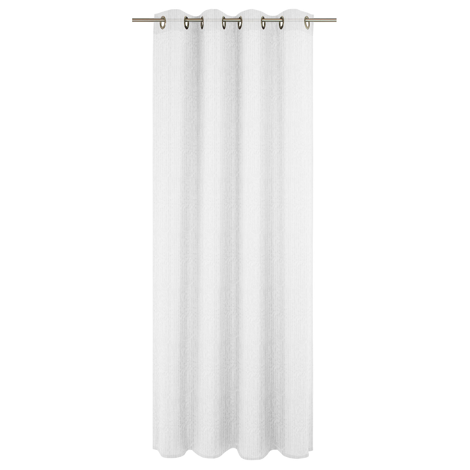 Ösenvorhang - transparent-weiß - Chenille-Fäden - 140x120 cm