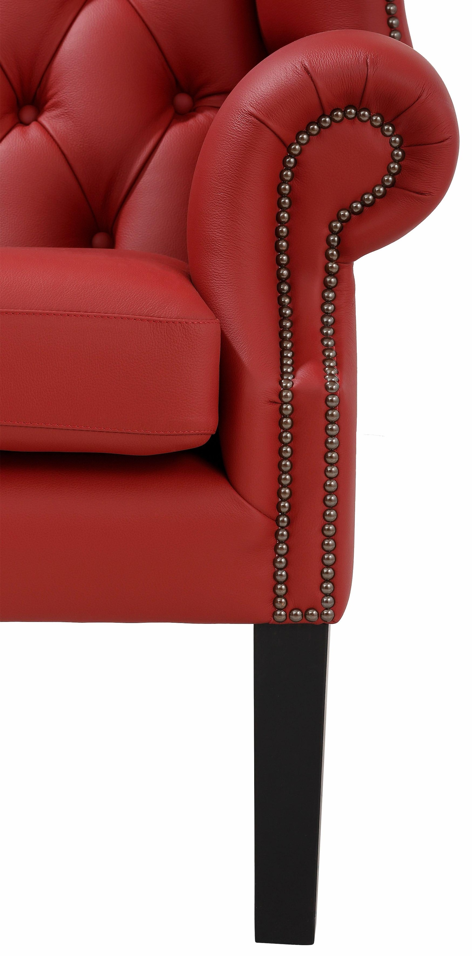 Home affaire Sessel »Bedford Ohrensessel Chesterfield« mit aufwendiger Knopfheftung und geschwungenen Armlehnen