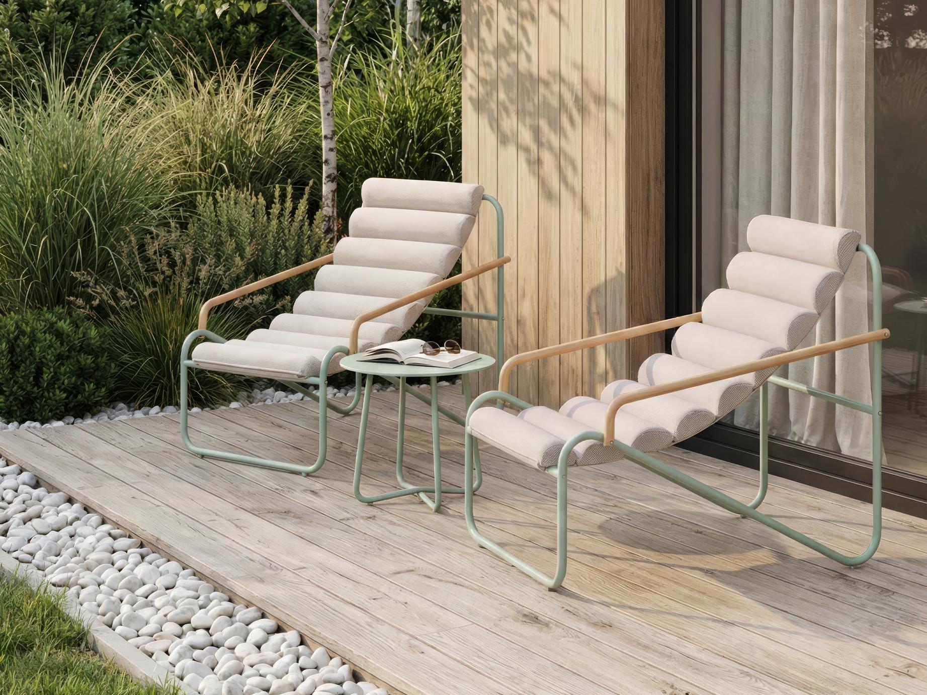 Loungeset met tafel 2-zits PASTO Metaal Mintgroen