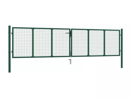 Portail en treillis de jardin Acier 400x125 Vert