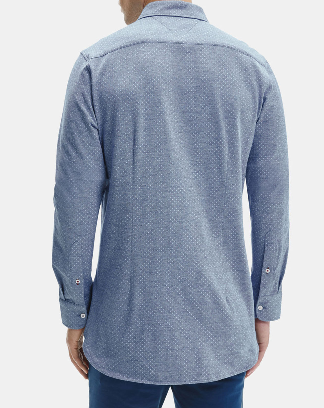 Tommy Hilfiger Chemise slim 1985 Knitted Dobby bleu marine