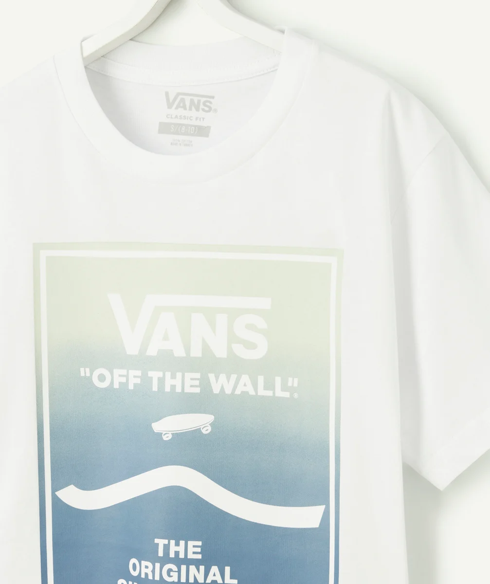 VANST-SHIRT GARÇON EN COTON BLANC AVEC LOGO PRINT BOX
