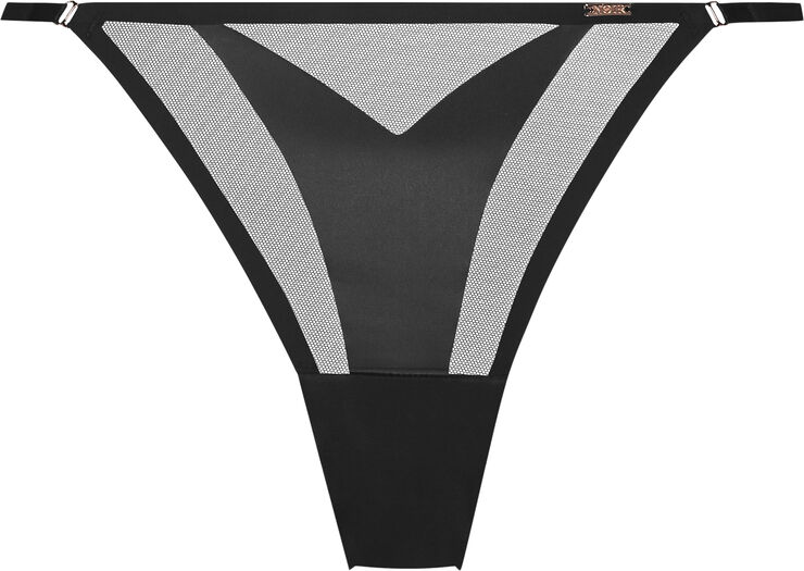 Hunkemöller MESH ESSENTIALS HL STRING T Caviar