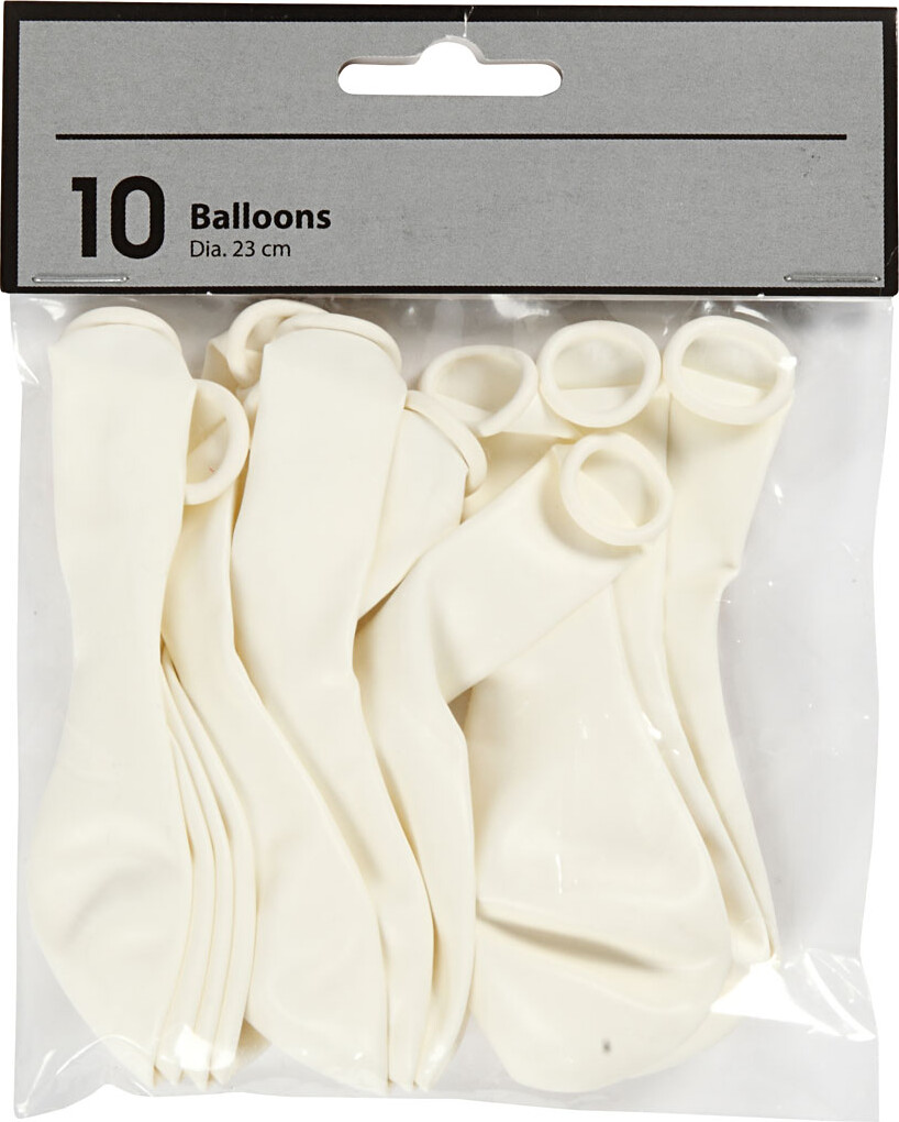 Hvide Balloner - 10 Stk