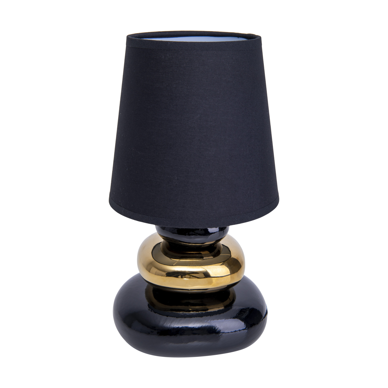 Tischleuchte STONEY - schwarz-gold - 31 cm hoch