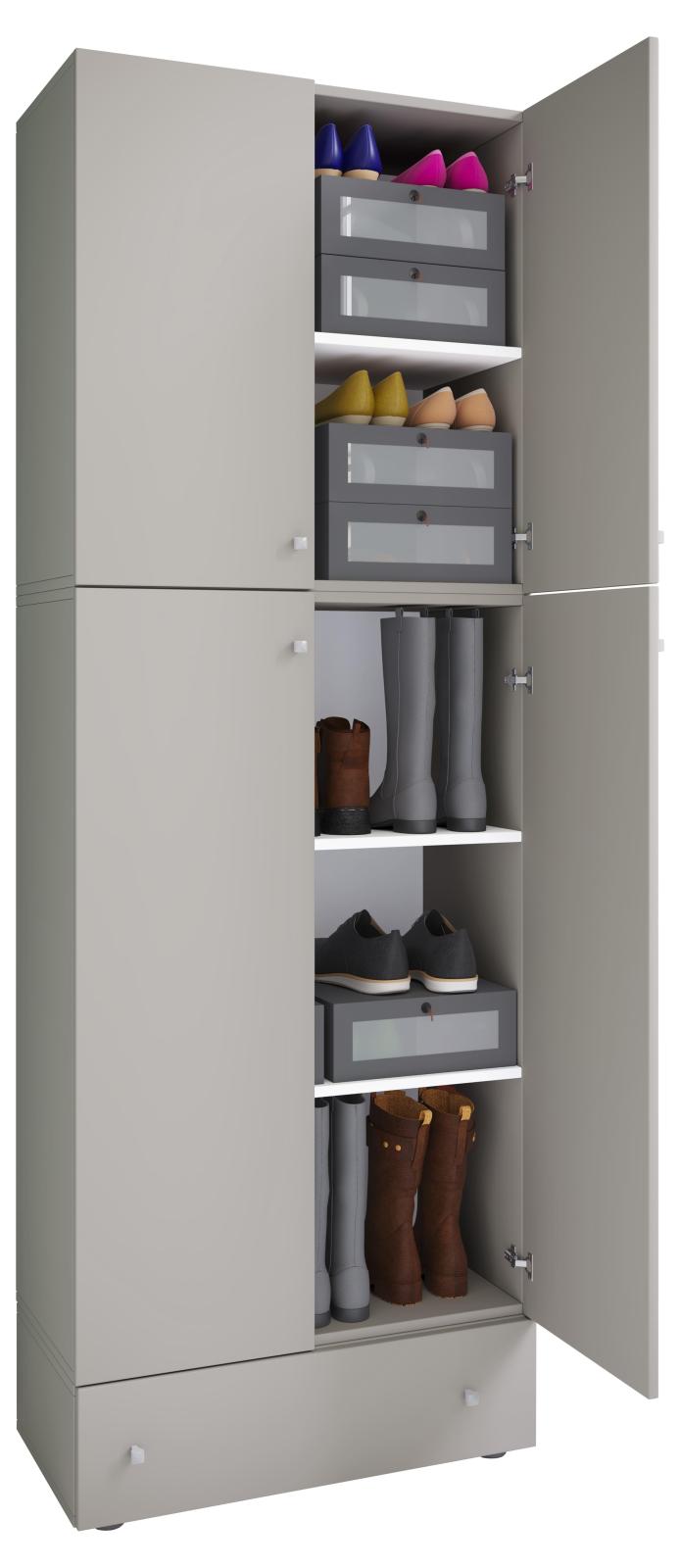 Mehrzweckschrank LONA XXL - grau - Holz - 200 cm