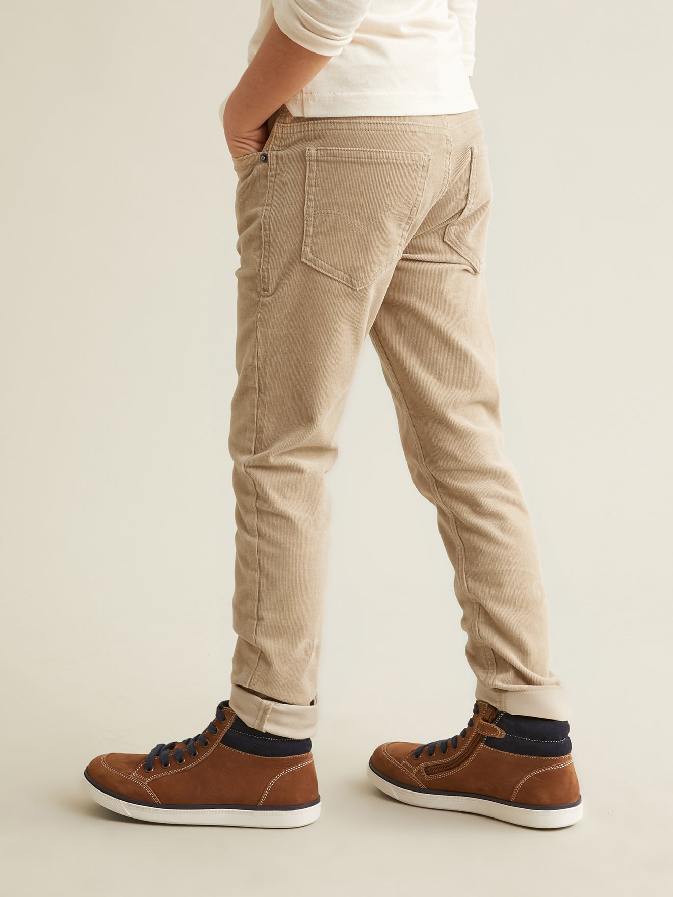 Slim en velours Garçon