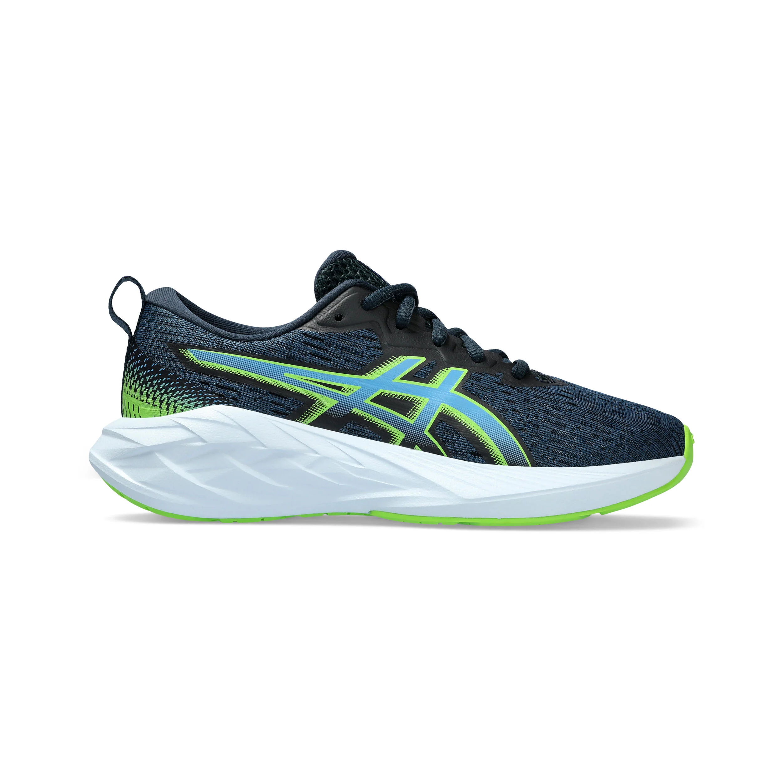 ASICS Novablast 4 GS Chaussure De Running Sans Stabilisateurs Enfants - Bleu Foncé , Turquoise