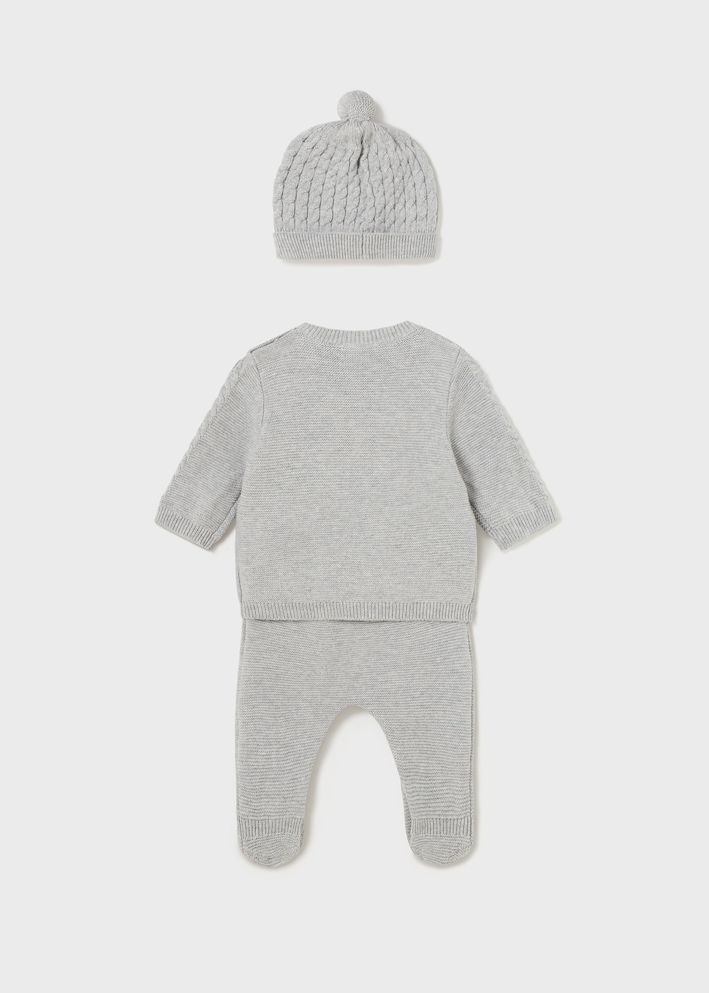 Conjunto de malha de algodão Better Cotton de 3 peças para recém-nascido