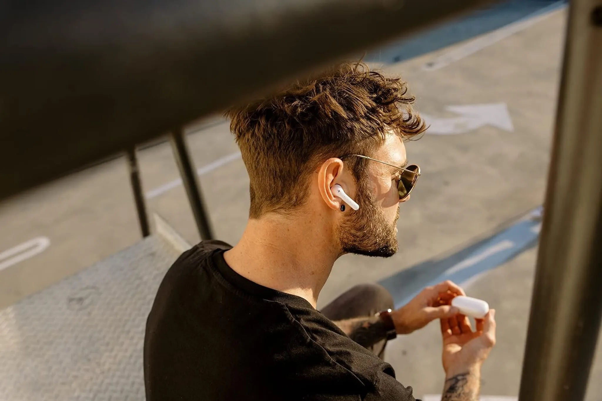 True Music TWS Bluetooth 5.2 In-Ear Kopfhörer Headset IPX4 mit Ladecase (D4272M) - Weiss