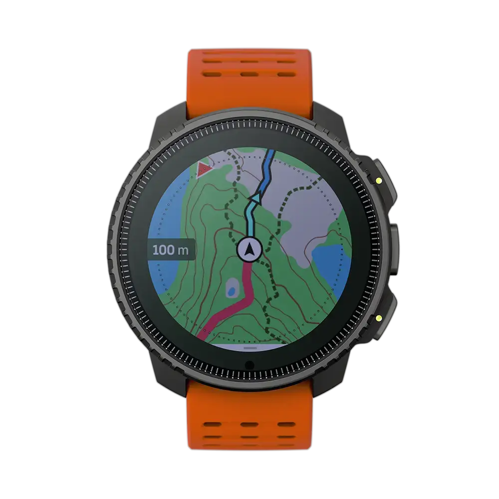 Suunto Vertical Solar Steel GPS Sporthorloge Oranje