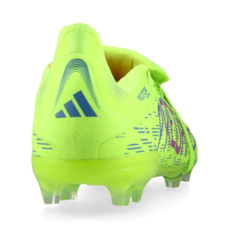 adidas Predator Elite Fold-over Tongue FG Mystic Victory - Lucid Lemon/Lucid Pink/Blue Fusion Enfant