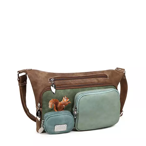 Hi-Di-Hi Squirrel Shoulderbag Dark Brown Multicolor