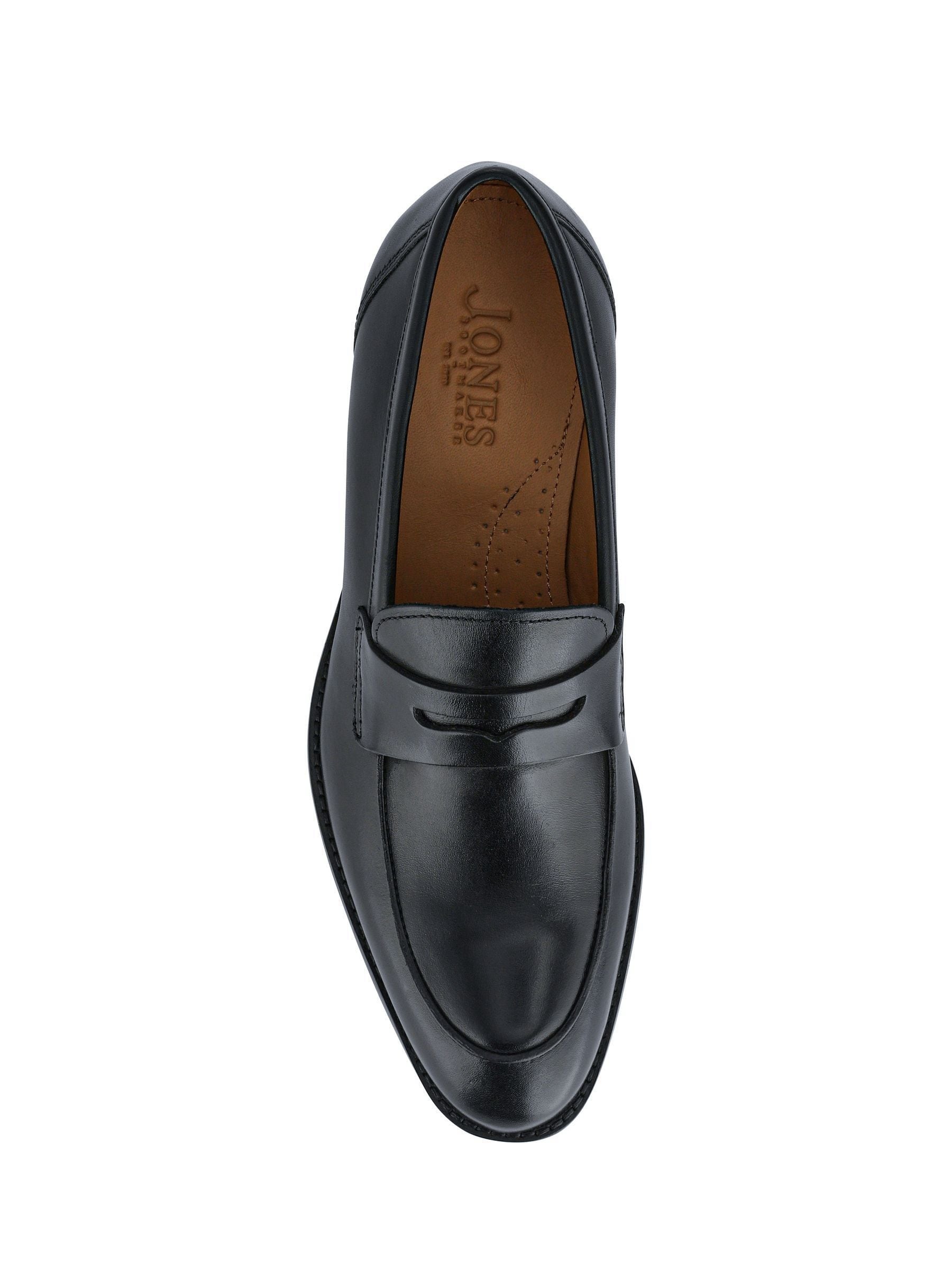 Zwart chroom - Jones Bootmaker penny-loafers van leer
