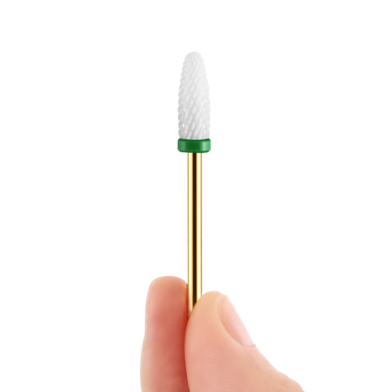 JCMASTER® Premium Nagelfräser Aufsätze Keramik, 2.35mm Bits Grob Kegel Gelnägel Acryl Maniküre, Pediküre, Hornhaut Nagelmodellagen Profi Schleifkörper Inkl Halterung
