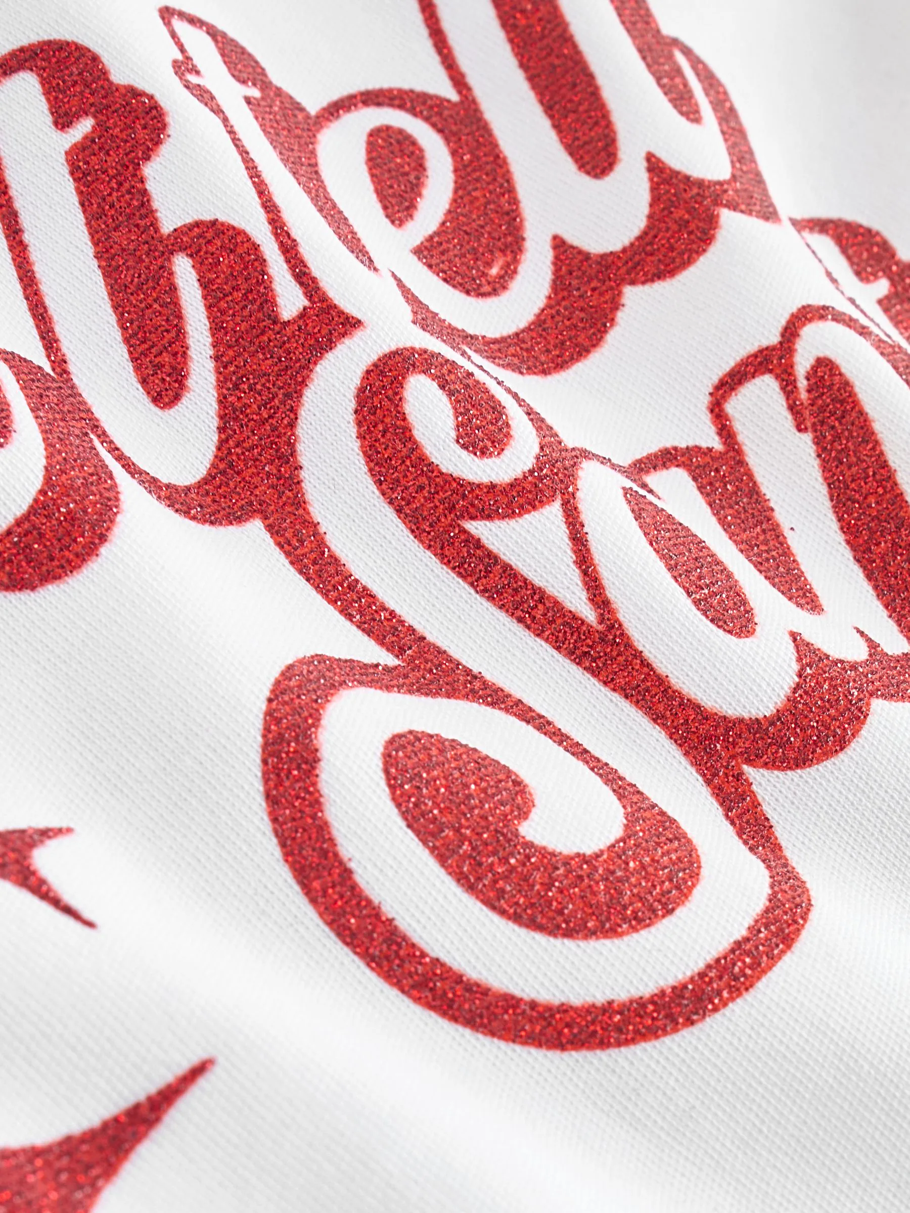 Wit - Kerstmis T-shirt met feestelijke Kerstman-slogan en korte mouwen