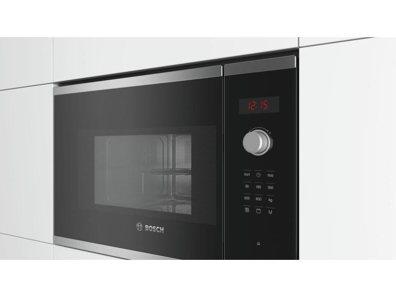 Bosch Einbaumikrowelle BEL523MS0 Schwarz/Silber 800 W Mikrowelle