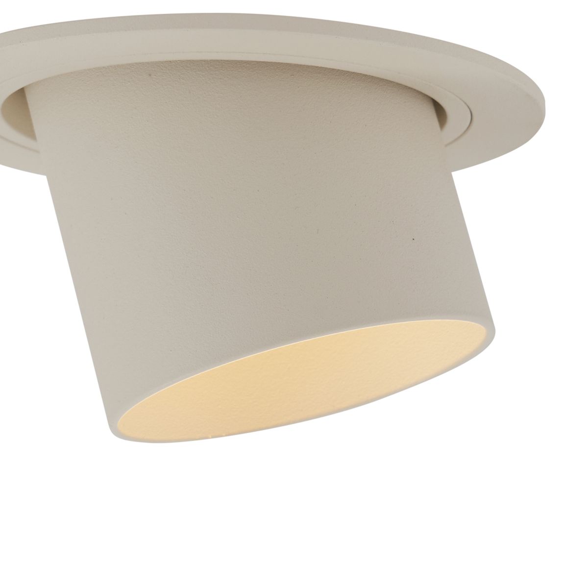 Set van 6 inbouwspots beige GU10 50mm rond draai- en kantelbaar - Installa