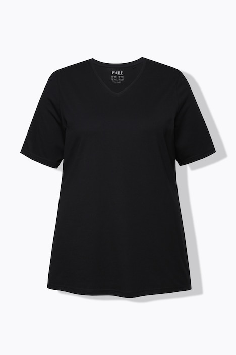 T-Shirts, 2er-Pack, V-Ausschnitt, Halbarm, Biobaumwolle