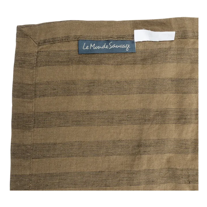 Le Monde Sauvage Housse de couette Sandhills en lin | Marron