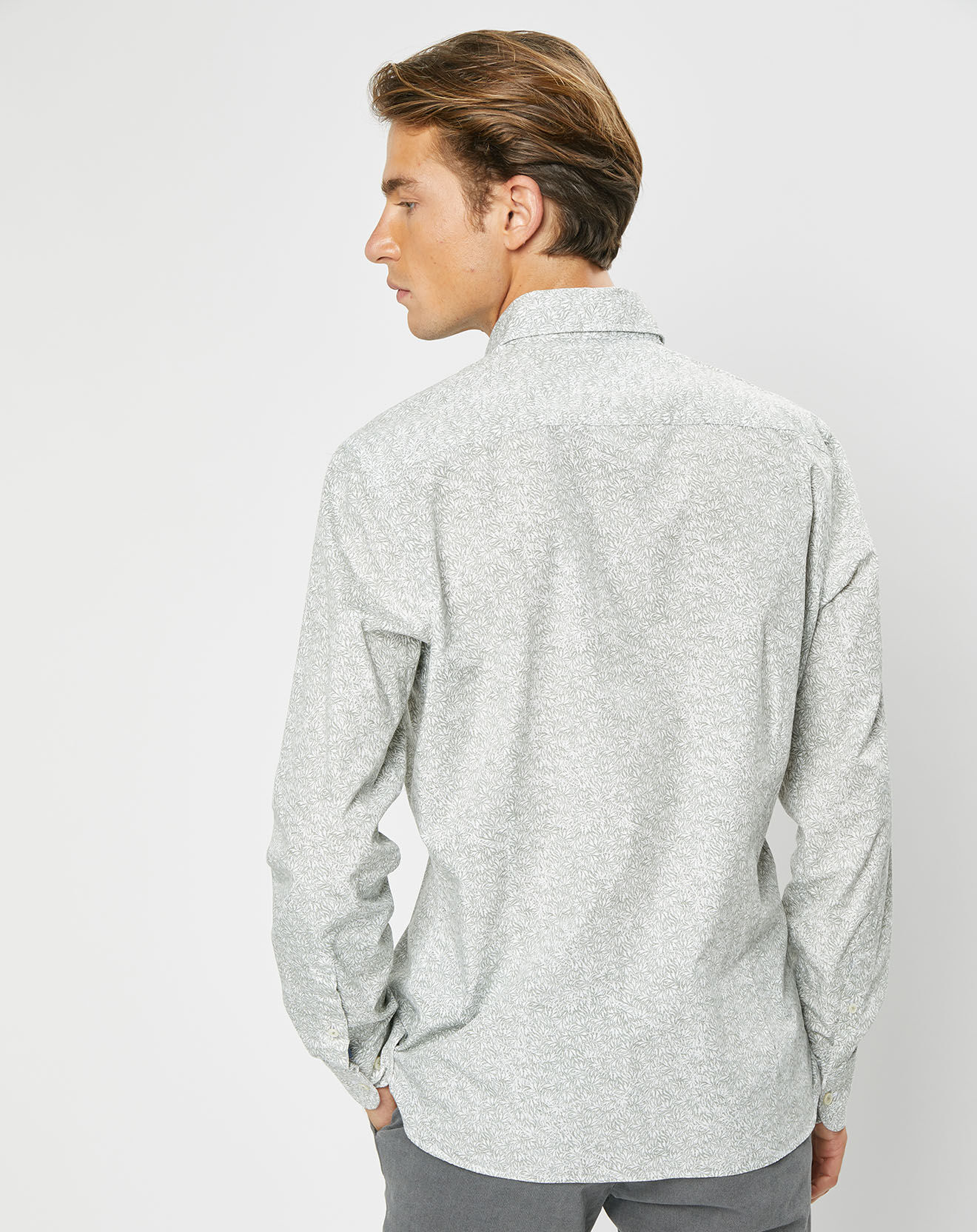Hackett London Chemise Slim Fit imprimée beige/kaki