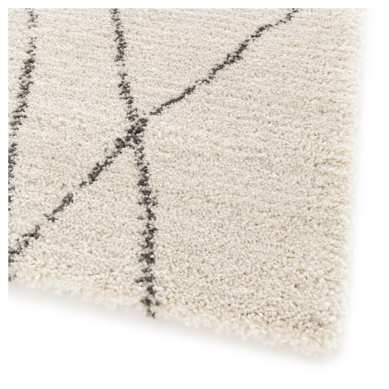 Tapis motif berbère - aria - blanc cassé - 120 x 170 cm