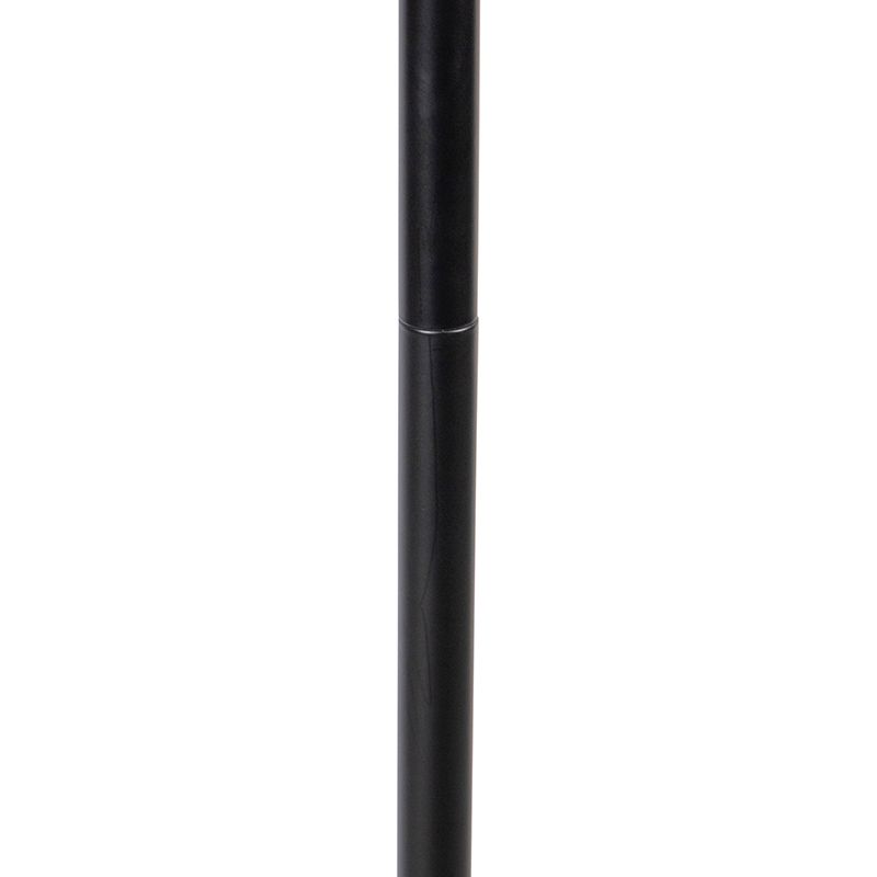 Design vloerlamp zwart met smoke glas - Dome