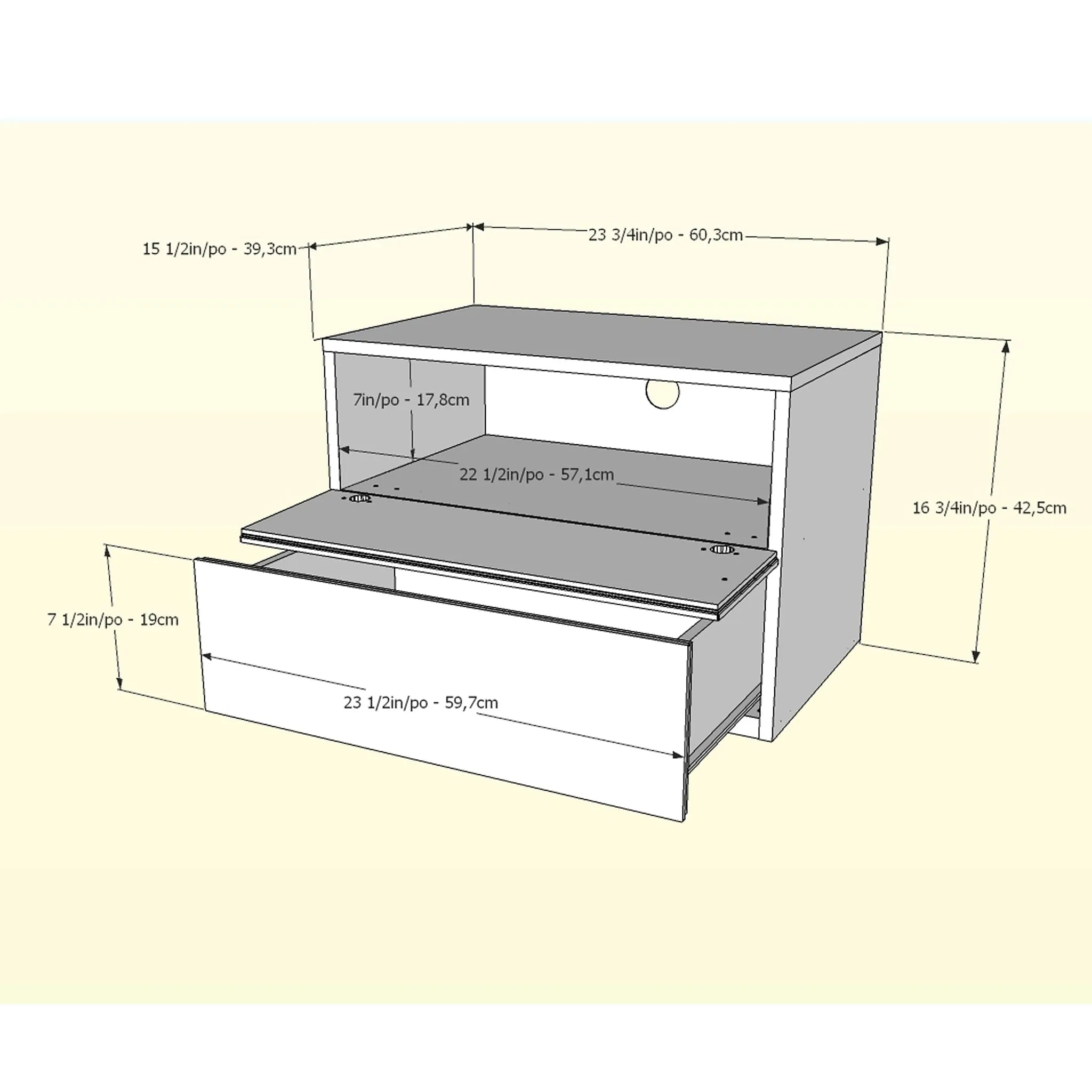 Nexera Table de Nuit Avenue - Noir