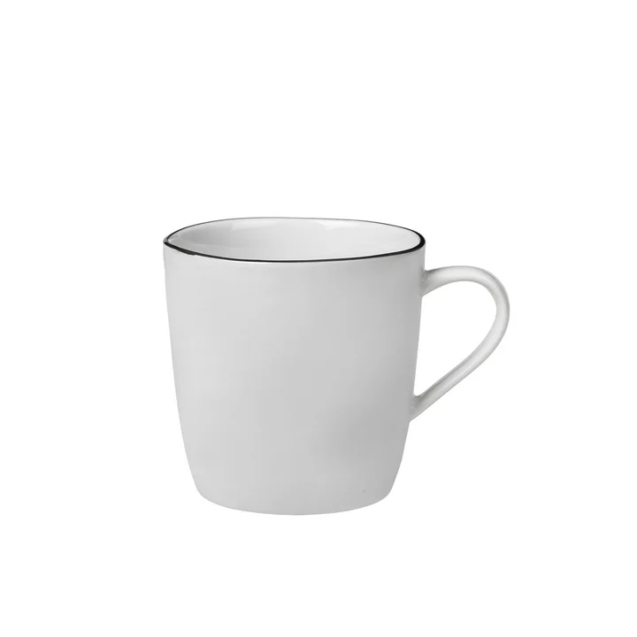 Broste Copenhagen - Salt Teetasse, Ø 11,5, weiss / schwarz