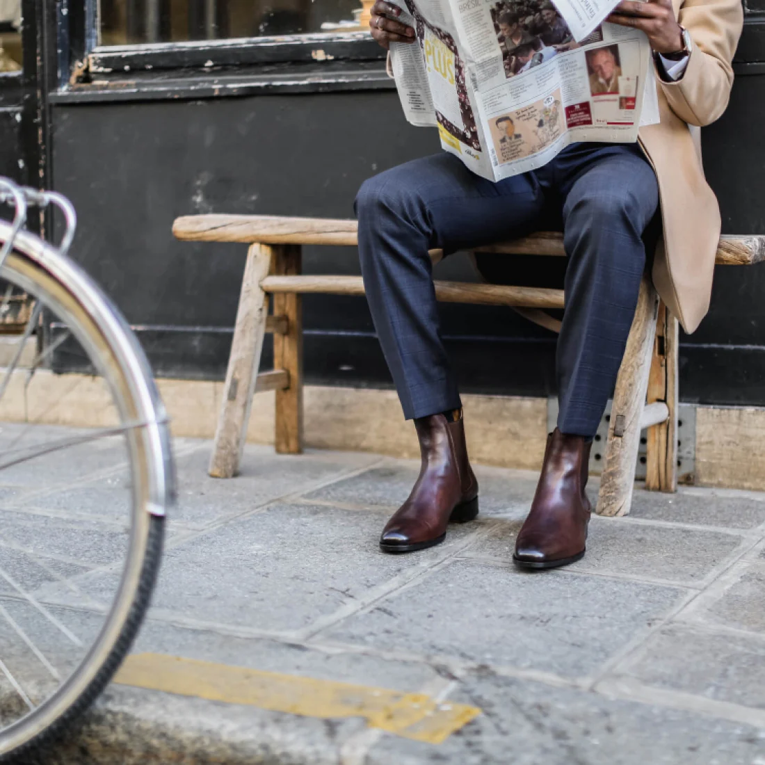 Braker-Chelsea boots en cuir brown