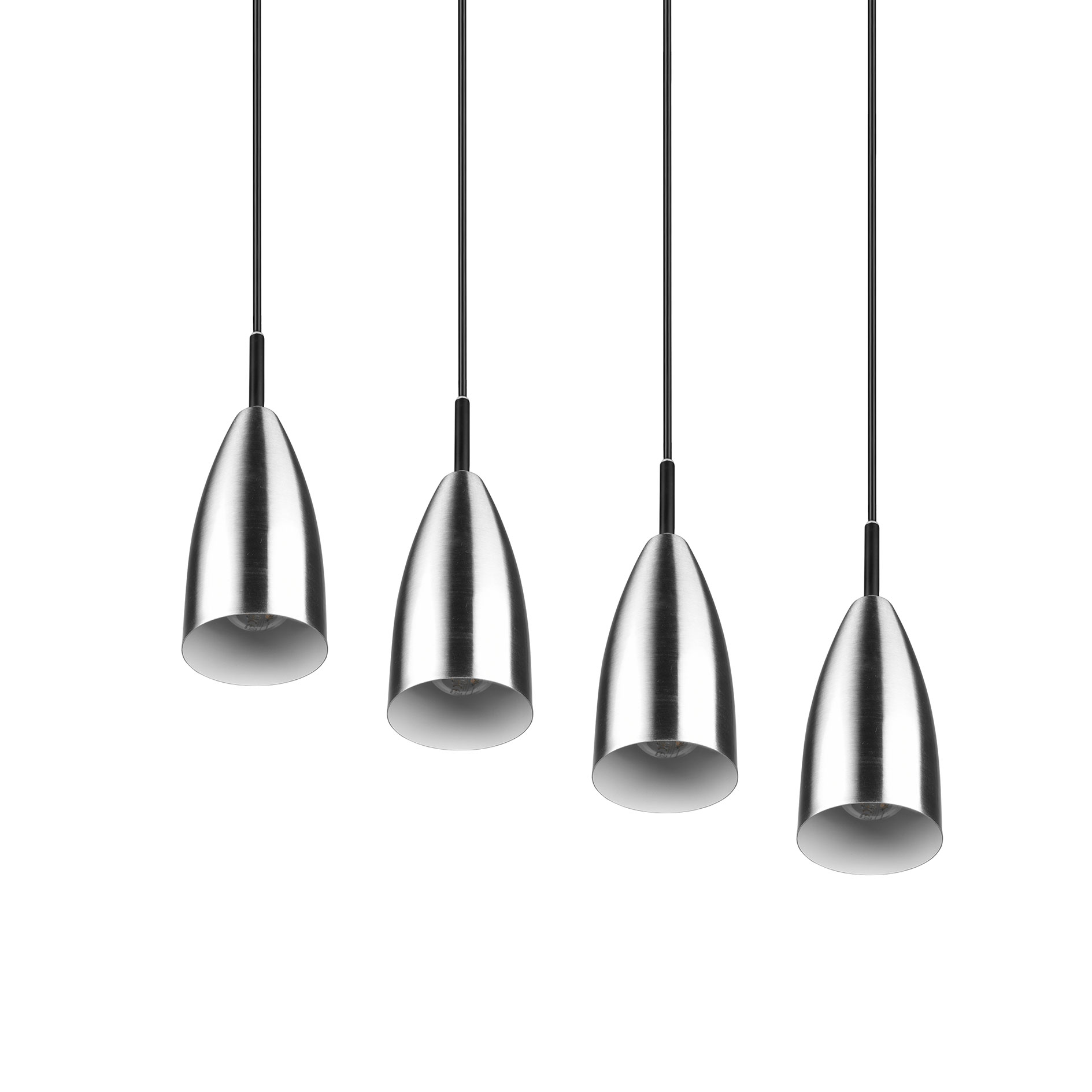 Pendelleuchte - Nickel - 58 cm breit